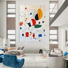 Load image into Gallery viewer, “Colorful Abstract Shapes Composition” - Multicolor Abstract Art on Canvas DKH1184
