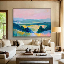Load image into Gallery viewer, Color - Drenched Landscape Abstract Painting for Lakeside Villa &amp; Artistic Retreat DKH210
