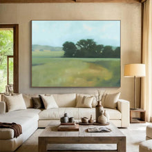 Load image into Gallery viewer, Subtle Green Field Landscape Abstract Painting On Canvas DKH426
