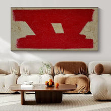 Load image into Gallery viewer, Red Geometric Abstract Acrylic Art, Perfect for Bold Home Office &amp; Statement Hallway LargeART0992
