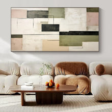 Load image into Gallery viewer, Pastel Geometric Abstract Painting, Suited for Soft - Toned Bedroom &amp; Chic Café LargeART1446
