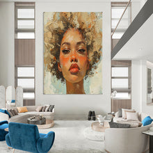 Load image into Gallery viewer, Abstract Painting Textured Hair Woman Art for Bedroom &amp; Boutique Decor LargeART2160
