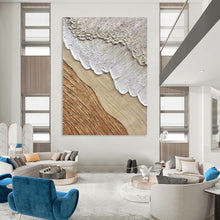 Load image into Gallery viewer, “Neutral Textured Layers” Abstract Painting on Canvas, Minimalist Wall Decor DKH1026
