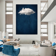 Load image into Gallery viewer, Minimalist White Cloud Abstract Painting, Suited for Modern Nursery &amp; Calming Office Break Area LargeART1918
