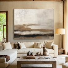 Load image into Gallery viewer, Earthy - Toned Landscape Abstract Painting On Canvas for Rustic Living Room &amp; Cozy Reading Nook DKH332
