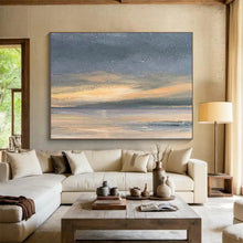 Load image into Gallery viewer, Subtle Sunset on the Shore Abstract acrylic painting DLZ016
