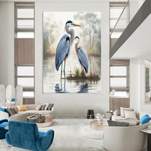Load image into Gallery viewer, Blue &amp; Gray Nature Abstract Painting, Ideal for Lake House Living Room &amp; Serene Office LargeART2129
