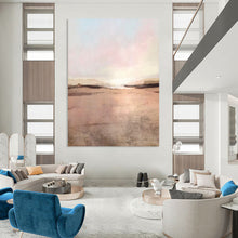 Load image into Gallery viewer, “Blush Dusk” - Soft pinks, beiges, gentle sunset landscape DTP174
