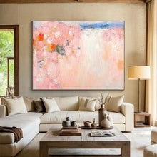 Load image into Gallery viewer, Soft Pink Floral Abstract Painting On Canvas DKH411
