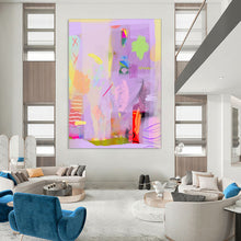 Load image into Gallery viewer, Light Purple Abstract Painting, Suited for Minimalist Nursery &amp; Calming Reading Nook LargeART1865
