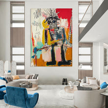 Load image into Gallery viewer, “Spiky - Haired Abstract Robot Figure” – Energetic Figurative Art with Dynamic Lines DTP109
