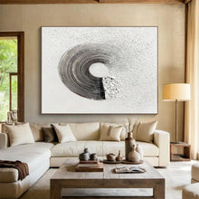 Load image into Gallery viewer, Textured Circular Abstract Painting on Canvas - “Ripple Effect” DKH645
