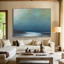 Load image into Gallery viewer, Hazy Sea &amp; Sky Abstract Painting for Minimalist Home &amp; Calm Waiting Room DKH107

