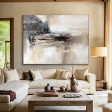 Load image into Gallery viewer, Neutral Toned Abstract - Timeless Living Room Art LargeART1533
