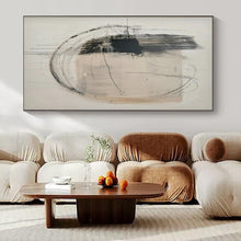 Load image into Gallery viewer, Monochrome Minimalist Abstract Art for Contemporary Office &amp; Zen - inspired Lounge LargeART0932
