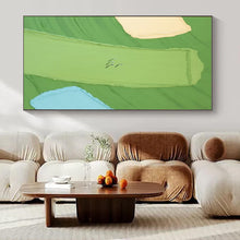 Load image into Gallery viewer, Green &amp; Color - Blocked Abstract Painting, Ideal for Modern Playroom &amp; Art - Filled Balcony LargeART1354
