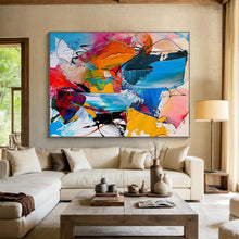 Load image into Gallery viewer, Colorful Abstract Chaos Art - Great for Modern Art Gallery &amp; Energetic Startup Office LargeART0689
