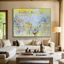 Load image into Gallery viewer, Bright Yellow Abstract Painting for Cheerful Kitchen &amp; Creative Studio Break Area DKH194
