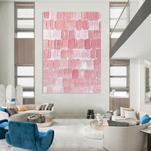 Load image into Gallery viewer, Soft Textured Abstract Art, Blush - Toned Squares for Whimsical Nursery &amp; Bohemian Bedroom LargeART2266
