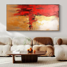 Load image into Gallery viewer, Red &amp; Gold Abstract Energy Acrylic Art, Perfect for Game Room &amp; Bold Entryway LargeART1021
