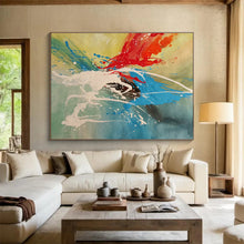 Load image into Gallery viewer, Splash Art “Vibrant Burst” Painting on Canvas, Expressive Abstract Decor DKH843
