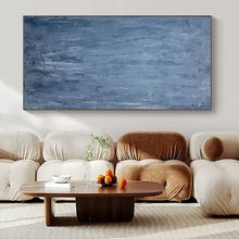Load image into Gallery viewer, Blue Gray Abstract Canvas Painting, Perfect for Calming Bedroom &amp; Minimalist Library LargeART1323
