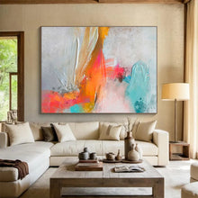 Load image into Gallery viewer, Textured Abstract Painting with Bright Accents for Modern Office &amp; Art - Lovers’ Den DKH207
