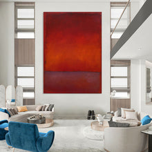 Load image into Gallery viewer, Red &amp; Orange Abstract Gradient Painting, Ideal for Warm - Toned Living Room &amp; Cozy Fireplace Nook LargeART1946

