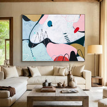 Load image into Gallery viewer, Whimsical Geometric Abstract Painting on Canvas DKH550
