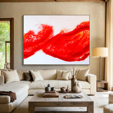 Load image into Gallery viewer, Dynamic Red Abstract Painting on Canvas DKH569
