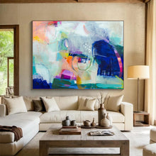 Load image into Gallery viewer, Colorful Abstract Shape Painting - Great for Modern Playroom &amp; Artistic Kitchen DKH026
