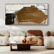 Load image into Gallery viewer, Earthy Tones Abstract Composition Abstract Canvas Painting, Perfect for Bohemian Bedroom &amp; Rustic Café LargeART1125
