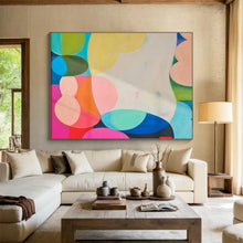 Load image into Gallery viewer, Colorful Geometric Abstract Art for Modern Playroom &amp; Creative Coworking Space DKH056
