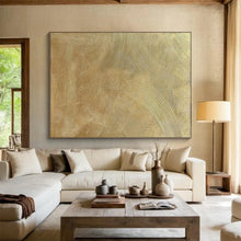 Load image into Gallery viewer, Golden Textured Abstract - Luxurious Living Room Art LargeART1523
