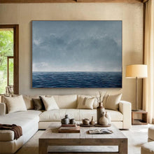 Load image into Gallery viewer, Hand - painted Calm Sea &amp; Sky Acrylic Art for Relaxing Spa Decor LargeART1668
