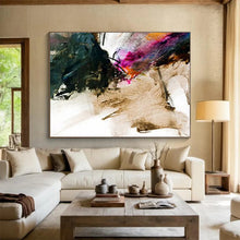 Load image into Gallery viewer, Expressive Abstract Ink - Like Painting On Canvas DKH376
