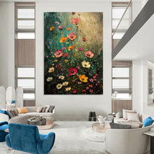Load image into Gallery viewer, “Wildflower Meadow” - Impressionistic Floral Art on Canvas DKH1554
