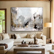 Load image into Gallery viewer, Neutral - Toned Abstract Composition Abstract acrylic painting DLZ135
