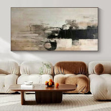 Load image into Gallery viewer, Black and White Drip Abstract Canvas Painting, Ideal for Modern Studio &amp; Industrial - Style Loft LargeART1214

