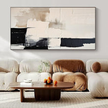 Load image into Gallery viewer, Neutral &amp; Black Abstract Acrylic Art, A Hit for Lounge &amp; Hotel Lobbies LargeART0978
