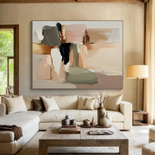 Load image into Gallery viewer, Large Soft Color Block Abstract - Great for Bohemian Bedroom &amp; Wellness Studio LargeART0736
