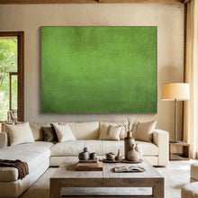 Load image into Gallery viewer, Hand - painted Large - scale Rich Green Textured Acrylic Art for Nature - Inspired Home Offices LargeART1792
