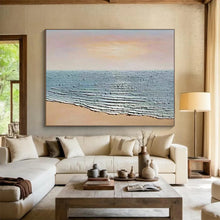 Load image into Gallery viewer, Textured Seashore: Tactile Coastal Abstract Large - Scale Hand - painted Abstract Acrylic Art DLZ184
