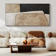 Load image into Gallery viewer, Earthy Tones Geometric Forms Abstract Canvas Painting, Perfect for Bohemian Living Room &amp; Rustic Café LargeART1109
