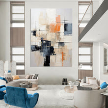 Load image into Gallery viewer, Industrial - Chic Abstract Art, Neutral &amp; Warm Tones for Loft - Style Living Room &amp; Modern Workplace LargeART2261
