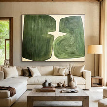 Load image into Gallery viewer, Dual Green Forms Abstract Painting DKH529
