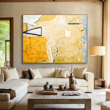 Load image into Gallery viewer, Warm - Toned Geometric Abstract Painting on Canvas DKH562
