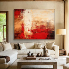 Load image into Gallery viewer, Oversized Warm - Tone Abstract Art for Rustic Living Room &amp; Southwestern - Style Restaurant LargeART0481
