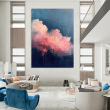 Load image into Gallery viewer, Dramatic Pink &amp; Blue Cloud Abstract, Ideal for Bold Living Room &amp; Creative Studio LargeART1976
