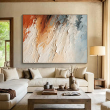 Load image into Gallery viewer, Hand - painted Generous - sized Multi - Tone Textured Abstract Acrylic Art for Rustic Dining Rooms LargeART0080
